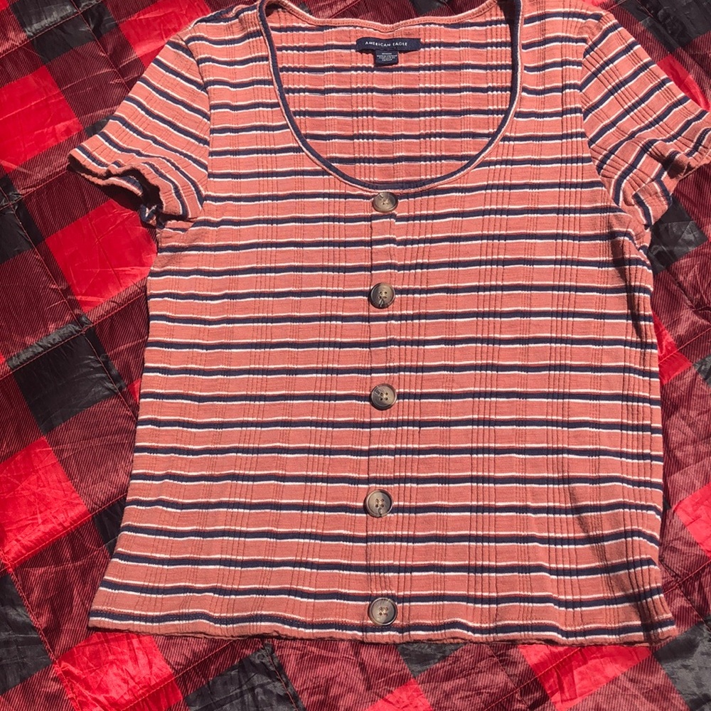 American eagle stripped tshirt